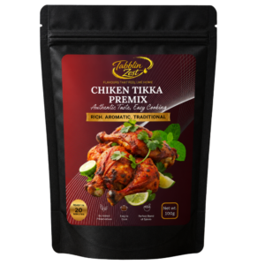 Tabblin Zest Chicken Tikka Premix pack with grilled tandoori chicken