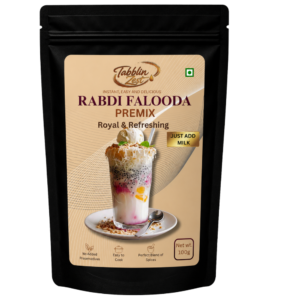 Tabblin Zest Rabdi Falooda Premix pack with layered falooda dessert glass